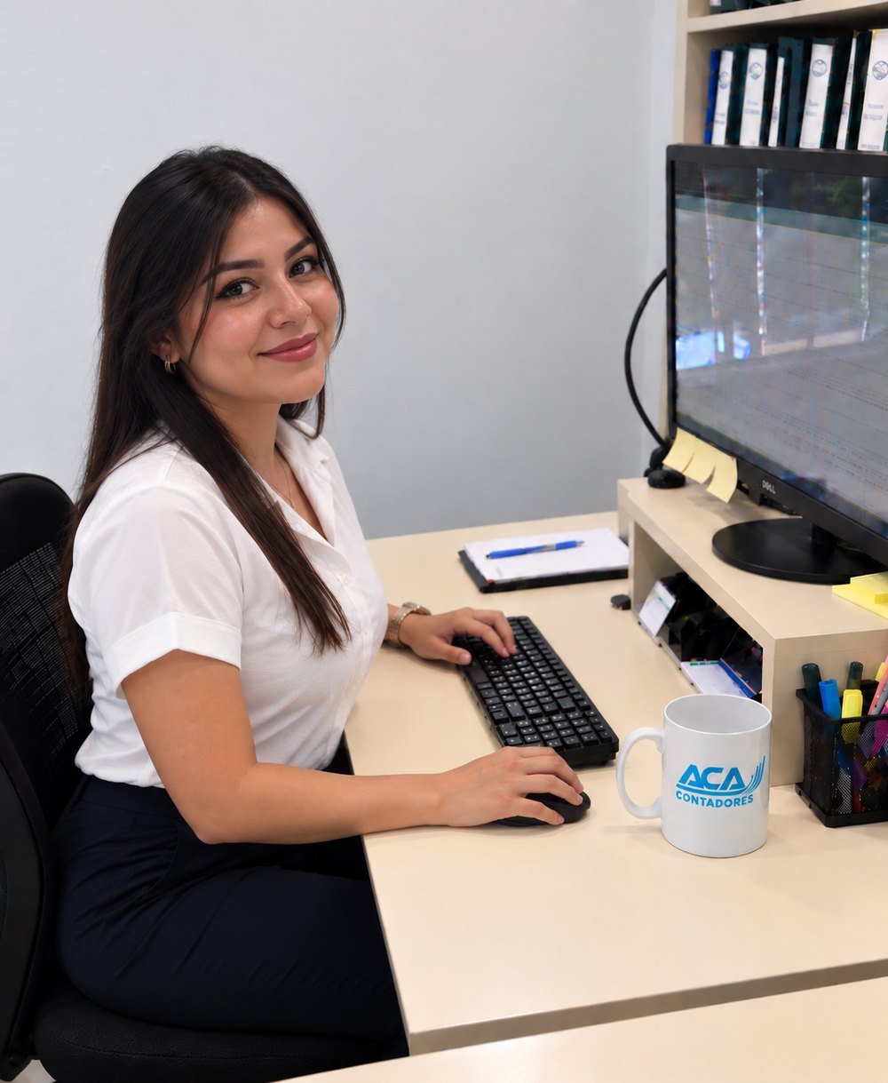 Especialista de ACA Contadores gestionando nómina y trámites laborales de tu empresa
